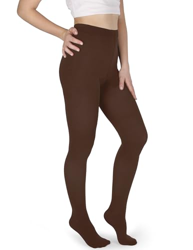sesto senso Damen Strumpfhose Braun Bunte 60 DEN Blickdicht Microfaser 4 L Caffe von sesto senso