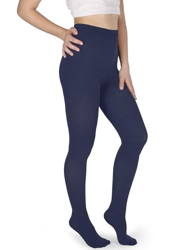 sesto senso Damen Strumpfhose Marineblau Bunte 60 DEN Blickdicht Microfaser 4 L Marine von sesto senso