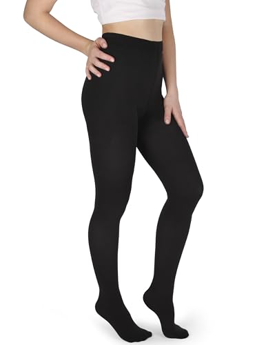 sesto senso Damen Strumpfhose Schwarz Bunte 60 DEN Blickdicht Microfaser 4 L Schwarz von sesto senso