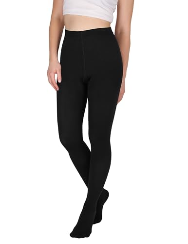 sesto senso Damen Strumpfhose Schwarz Bunte 80 DEN Blickdicht Microfaser 3 M Schwarz von sesto senso