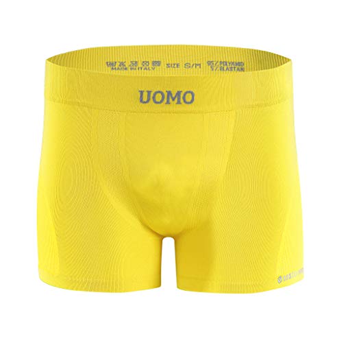 sesto senso Enge Herren Boxershorts Retro Basic Herrenunterwäsche Unterhose Unterwäsche S/M Gelb von sesto senso