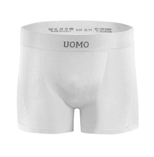 sesto senso Enge Herren Boxershorts Retro Basic Herrenunterwäsche Unterhose Unterwäsche S/M Weiß von sesto senso