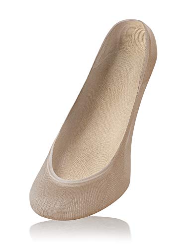 sesto senso Füßlinge Baumwolle Damen Nahtlos Sneakersocken Unsichtbare 6er Paar Kurzsocken 38-41 6 Beige L von sesto senso