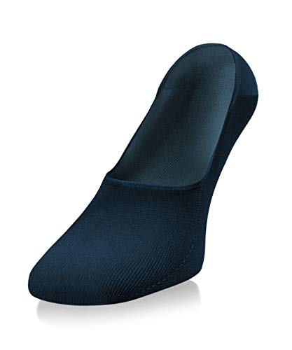 sesto senso Füßlinge Baumwolle Herren Nahtlos Sneakersocken Unsichtbare 5er Paar Kurzsocken No Show Socks 41-43 5 Dunkelblau von sesto senso
