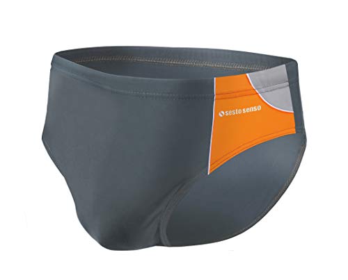 sesto senso Herren Badehose Slip Schwimmhose M bis 4XL Bademode Swimming Shorts BD 402 XL, Graphit von sesto senso