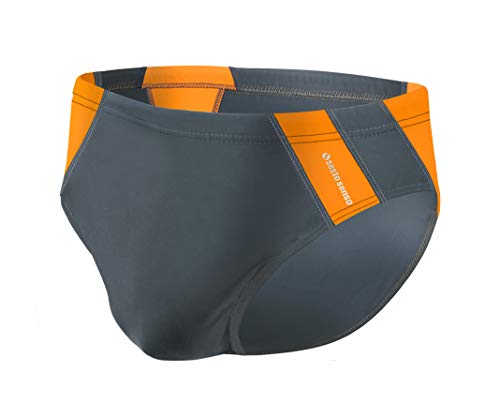 sesto senso Herren Badehose Slip Schwimmhose M bis 4XL Bademode Swimming Shorts BD 447 L, Graphit von sesto senso