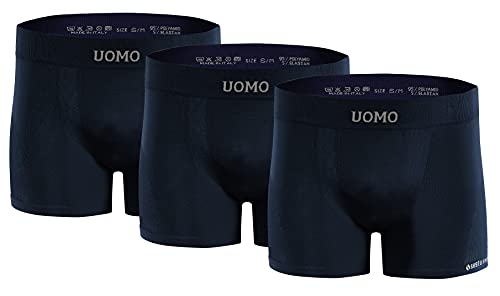 sesto senso 3er-Pack Enge Herren-Boxershorts Retro-Bunte Basic-Herrenunterwäsche Unterwäsche L/XL Dunkelblau von sesto senso