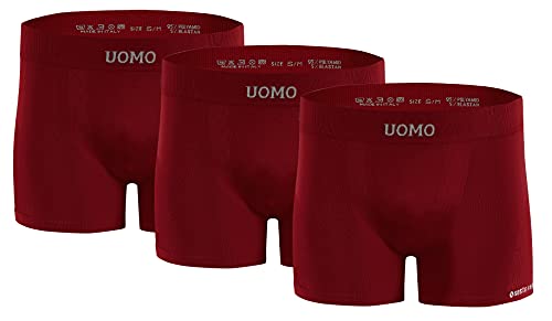 sesto senso 3er-Pack Enge Herren-Boxershorts Retro-Bunte Basic-Herrenunterwäsche Unterwäsche L/XL Rotwein sesto senso 3er-Pack Enge Herren-Boxershorts Retro-Bunte Basic-Herrenunterwäsche Unterwäsche L/XL Rotwein von sesto senso