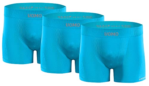 sesto senso Herren Boxershorts 3er Pack Retroshorts Bunt Unterwäsche für Männer S/M Türkis von sesto senso