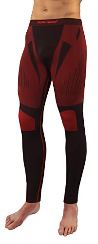 sesto senso Herren Funktionsunterhose Unterhose Leggings Schnelltrocknend Skiunterwäsche L Rot von sesto senso