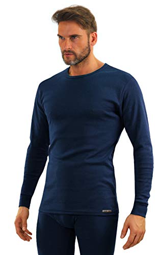 sesto senso Herren Langarm Unterhemd ssk (XL, Dunkelblau) von sesto senso