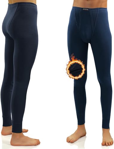 sesto senso Herren Lange Unterhosen 100% Baumwolle ThermoUnterhosen Funktionsunterwäsche Winter M_114 M Granat von sesto senso