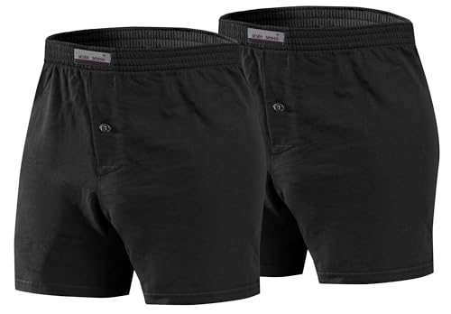 sesto senso Karierte Schlafanzughose Herren Kurz 2er Pack Baumwolle Pyjamahose 4XL Schwarz von sesto senso