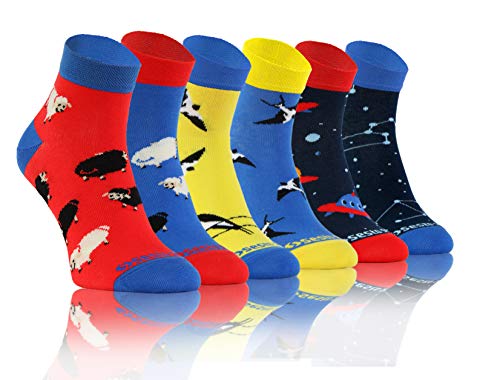 sesto senso Lustige Bunte Kurze Socken 3 Pack Süße Sneakersocken Baumwolle Ufo schlucken Schaf 35-38 3 Mischmasch von sesto senso