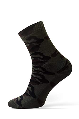 sesto senso Militär Socken 1 oder 2 Paar Baumwollsocken Camo Wandersocken in Militärfarben Army Sportsocken zum Angeln Jagen - HUNTING 44-46 Grün von sesto senso