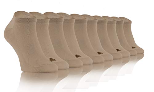 sesto senso Socken Sport Sneakers Knöchelsocken Baumwolle Damen Herren 5 Pack Paar 38-40 Beige von sesto senso