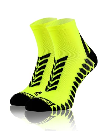 sesto senso Sport Socken Damen Herren 1 Paar Bunte Sportsocken Laufsocken 39-42 Neongelb von sesto senso