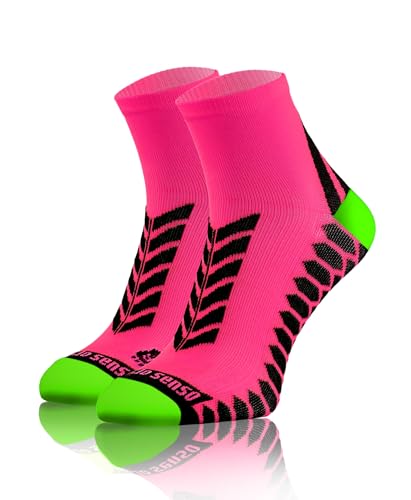 sesto senso Sport Socken Damen Herren 1 Paar Bunte Sportsocken Laufsocken 43-47 Rosa von sesto senso
