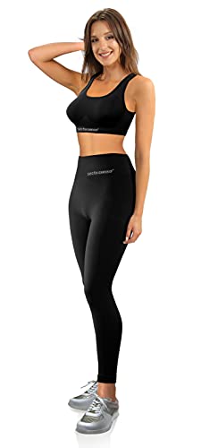 sesto senso Sportzeug Damen Set Fitness Yoga BH + Leggings Nahtlose Sportbekleidung 1857 CL14 Schwarz L/XL sesto senso Sportzeug Damen Set Fitness Yoga BH + Leggings Nahtlose Sportbekleidung 1857 CL14 Schwarz L/XL von sesto senso