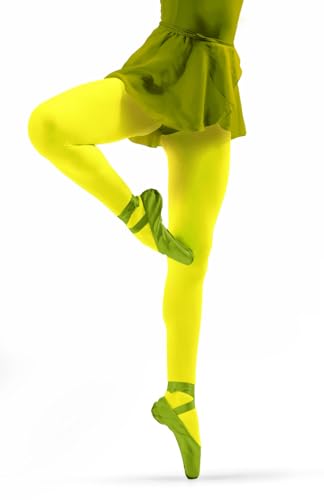 sesto senso Strumpfhose Mädchen 40 Den Kinderstrumpfhosen Blickdichte Mikrofaser Bunt Girl 104 110 Yellow Neon Gelb von sesto senso