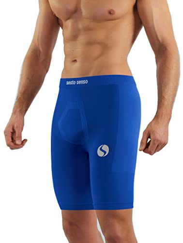 sesto senso Unterziehhose Herren Radlerhose Radhose Kurz Unter Shorts Sport Eng XXL/3XL Blau Royal von sesto senso