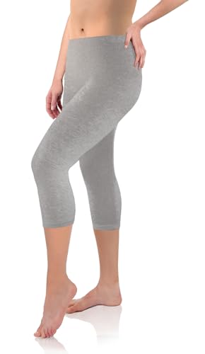 sesto senso Viskose Leggings für Damen 3/4 Lang Grau Mädchen Fitnesshose Sporthose Bunte Yoga L Me3/4 Lange von sesto senso