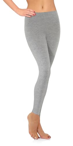 sesto senso Viskose Leggings für Damen lang Grau Mädchen Fitnesshose Sporthose Bunte Yoga 4XL Melange von sesto senso