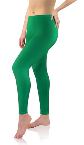 sesto senso Viskose Leggings für Damen lang Grün Mädchen Fitnesshose Sporthose Bunte Yoga 4XL Green von sesto senso