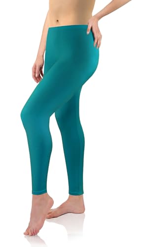 sesto senso Viskose Leggings für Damen lang dunkelgrün Mädchen Fitnesshose Sporthose Bunte Yoga 4XL Morski von sesto senso