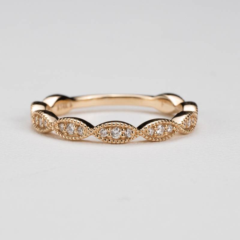 Vintage Inspirierter Diamant Eternity Ring. Erhältlich in Gold Und Platin von sevgijewelry