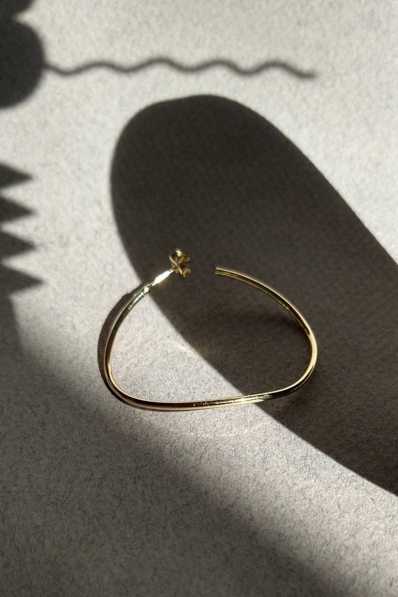 Große Creolen, Gebogene Boho Ohrringe von sewasong