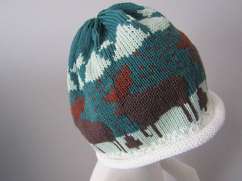 2018 Winter Elch Pine Tree Sage Jäger Creme Cotton Ombre Strickmütze Beanie Mütze Rollmützen Baby Geschenke von sewfunknitting