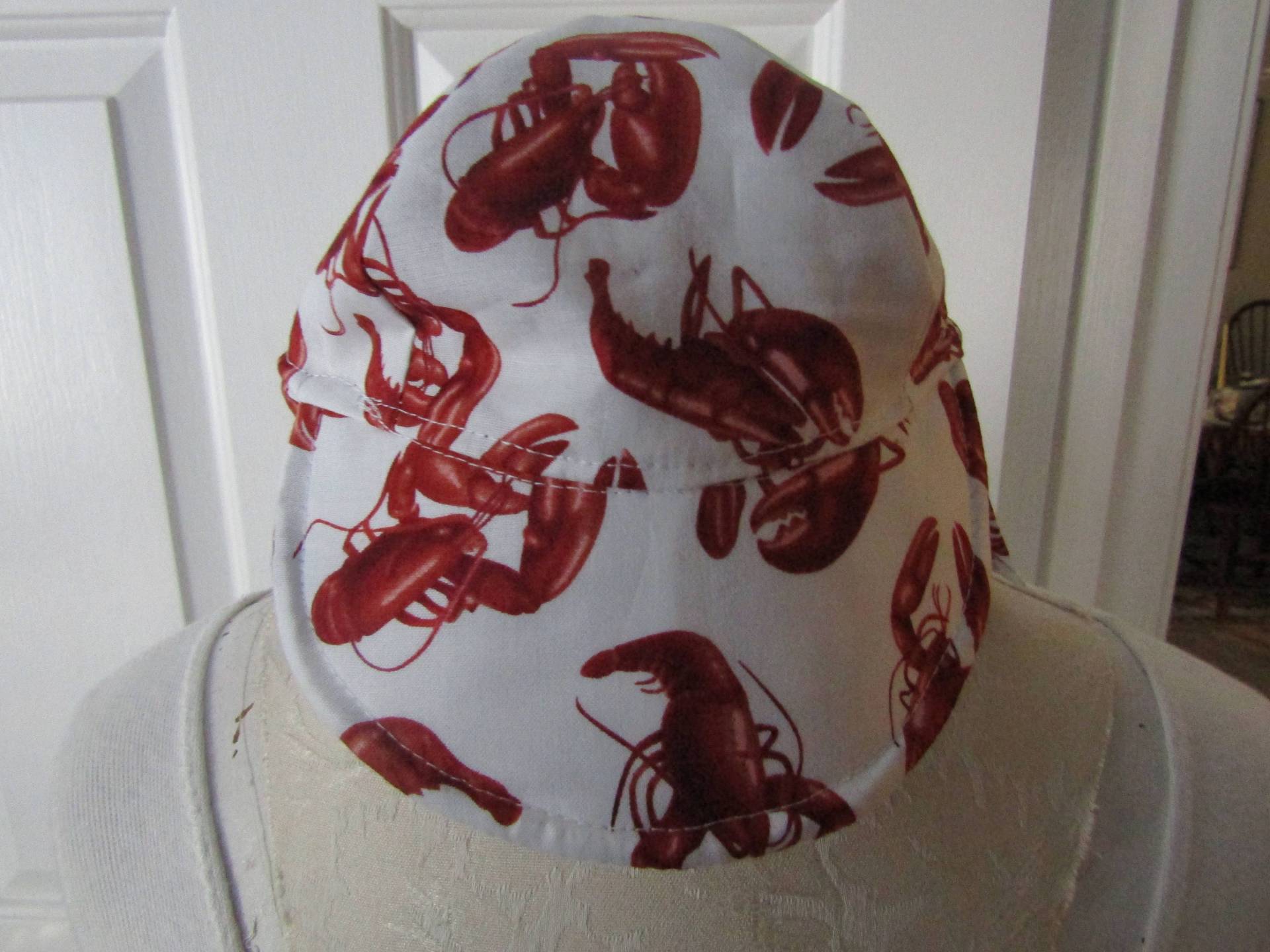 Sierra Es Attic Hummer Meeres Strand Sonnenschützer Meer Nautik Baby Kind Klappe Sonnenhut Sonnenmütze Kappen Strand von sewfunknitting