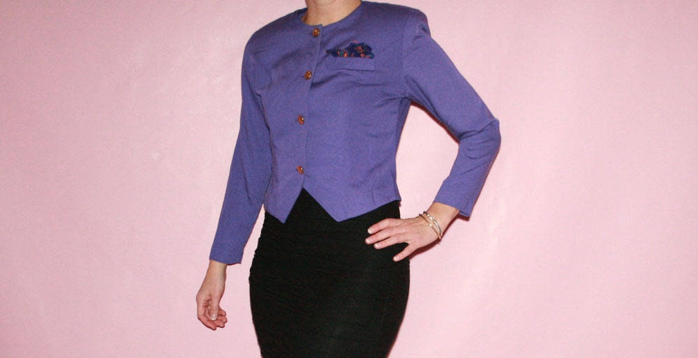 Abgeschnittene Lila Jacke von sewjustified