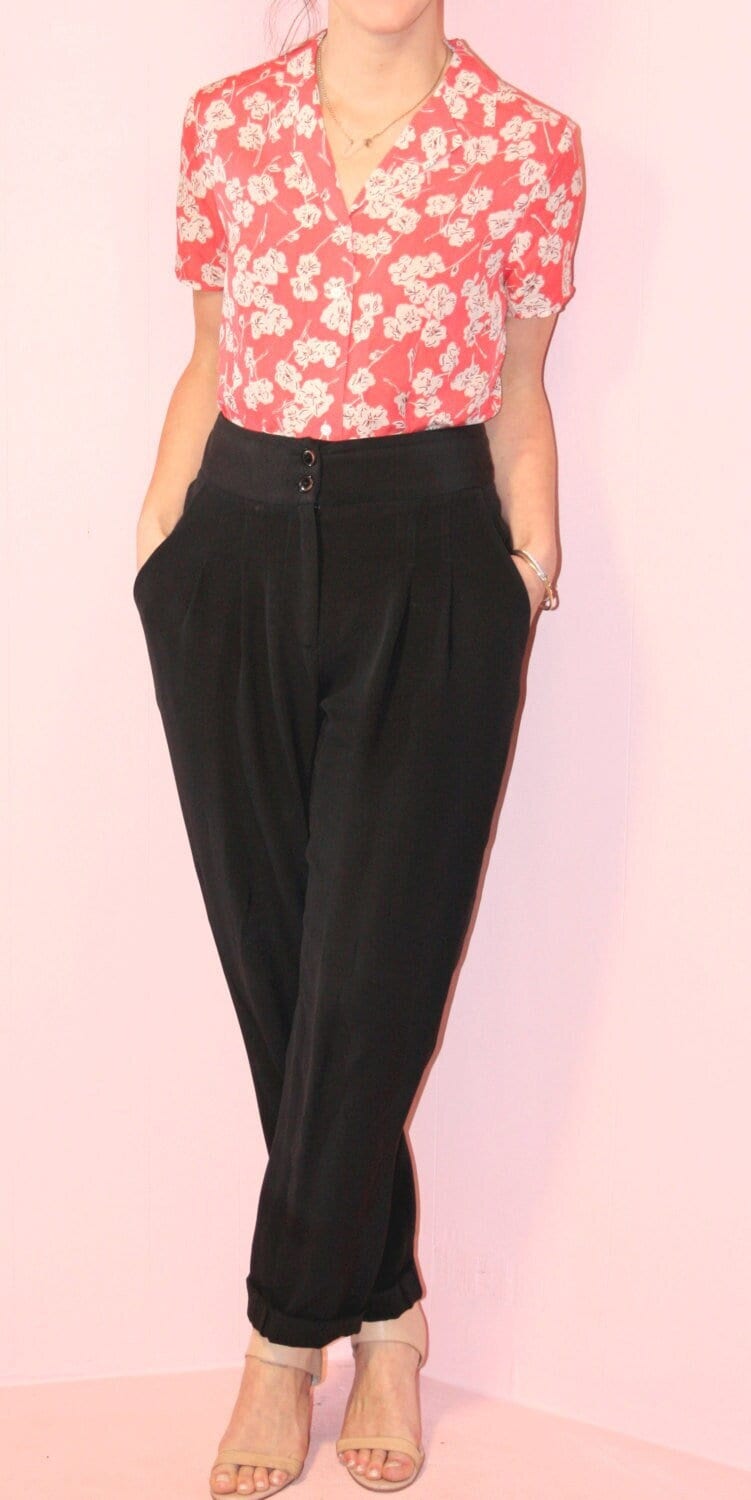 Seidenanzug/ Blumenbluse/ Charta Club/ Gr. 10 von sewjustified