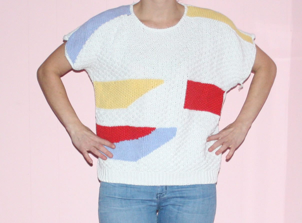 Color Block/strickpullover/Weiß/Medium von sewjustified