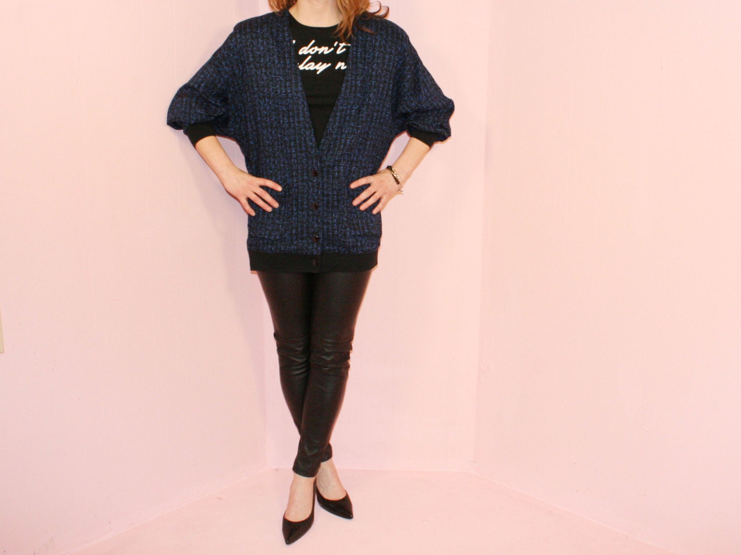 Grafik Cardigan/ Navy/ Oversized/ S von sewjustified