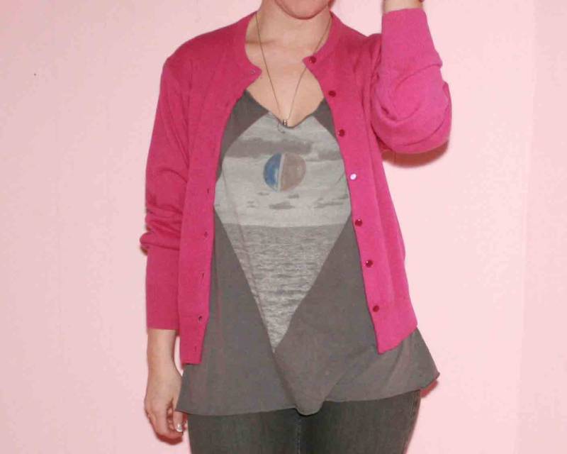 Jahrgang Rosa Strickjacke von sewjustified