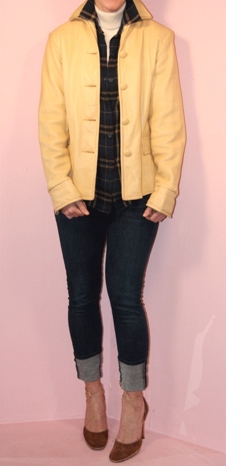 Lederjacke/Creme/Berlin/Klein von sewjustified