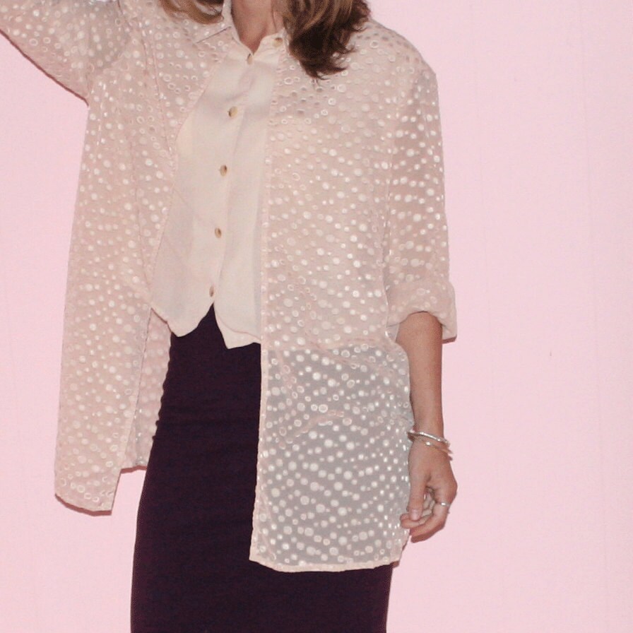 Polka Dot Bluse/Chiffon/1990Er Jahre/Kleine von sewjustified