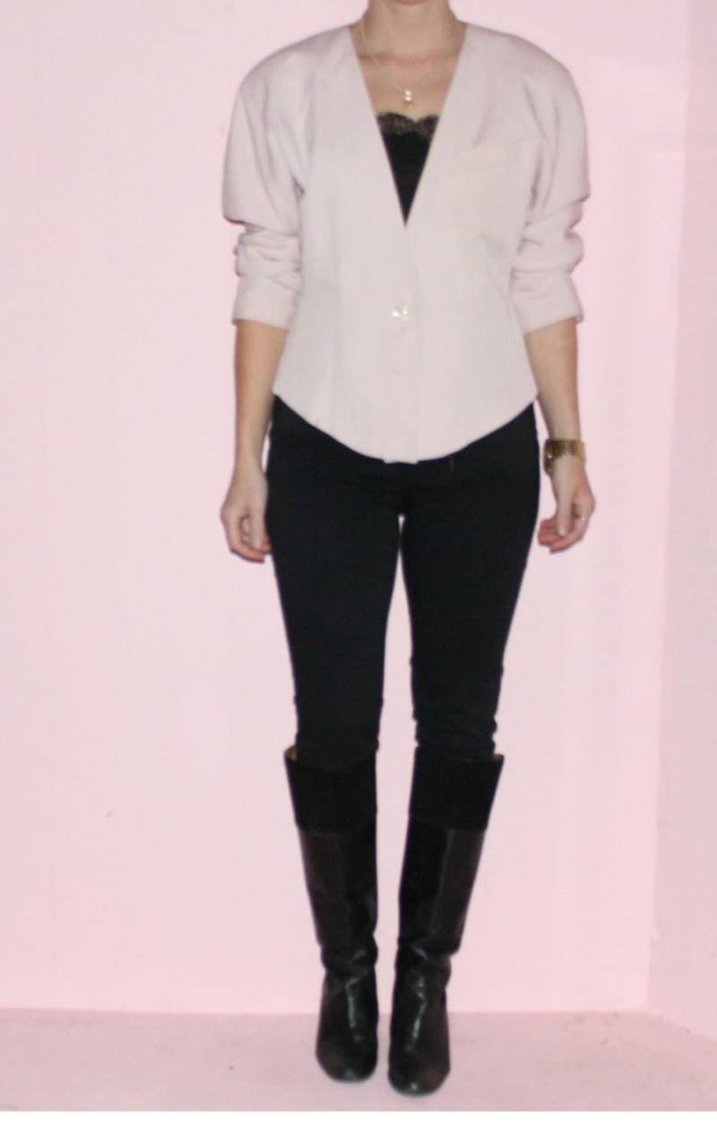 Rosa Jacke/Abgeschnitten Bazer Klein von sewjustified