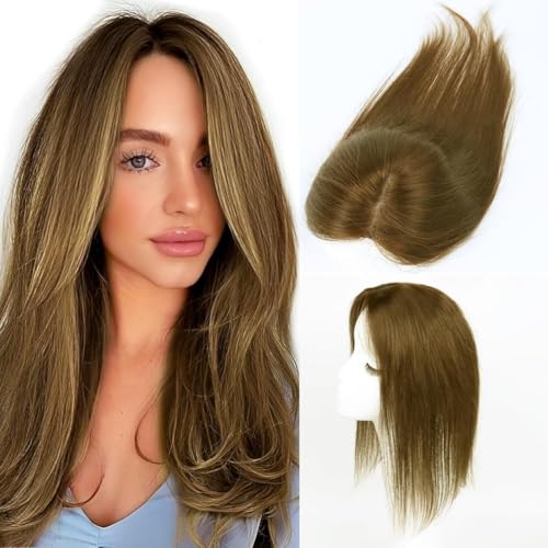 Sexycat Haaraufsatz für dünner werdendes Haar, für Damen, Echthaar, Hellbraun, Clip-in-Haarteile, Echthaar, Oberseite des Kopfes, flauschig, ohne Pony Sexycat Haaraufsatz für dünner werdendes Haar, für Damen, Echthaar, Hellbraun, Clip-in-Haarteile, Echthaar, Oberseite des Kopfes, flauschig, ohne Pony von sexycat