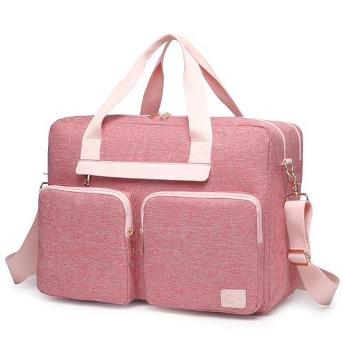 seyfocnia Aktentasche für Damen, 43,9 cm (17,3 Zoll), Kuriertasche für Damen, Laptoptasche, Arbeitstasche, Pink, modisch von seyfocnia