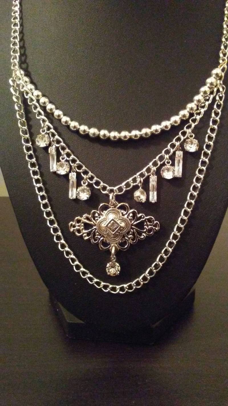 Zirkonia Swarovski Versilberte Halskette von sgjewelrystore