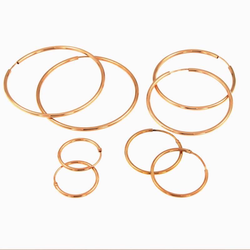 Creolen 20 Mm - 50 Ø Rose- Vergoldet 925 Silber Ohrschmuck Ohrringe Creolen 20 Mm - 50 Ø Rose- Vergoldet 925 Silber Ohrschmuck Ohrringe von sgschmuck