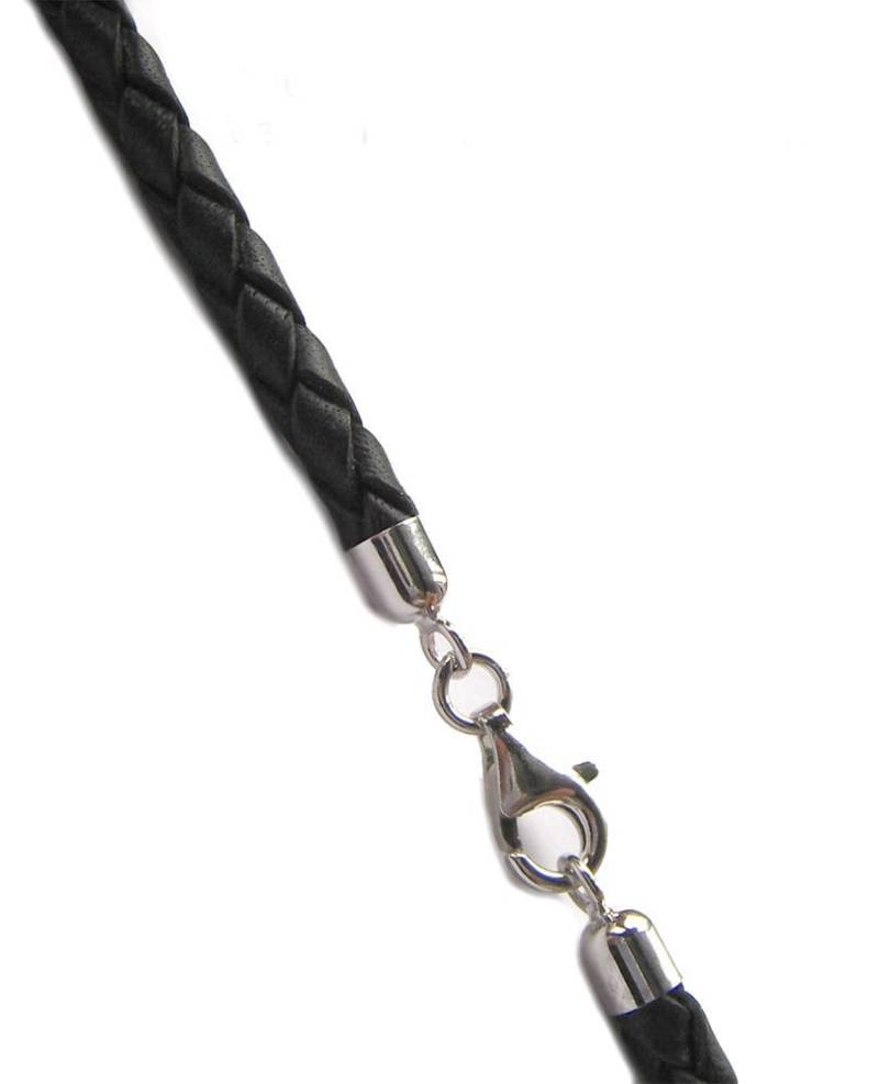 Ziegenleder Lederkette Lederband Schwarz, Natur, Dunkelbraun, Sattelbraun, Verschluss 925 Silber Rhodiniert Ziegenleder Lederkette Lederband Schwarz, Natur, Dunkelbraun, Sattelbraun, Verschluss 925 Silber Rhodiniert von sgschmuck