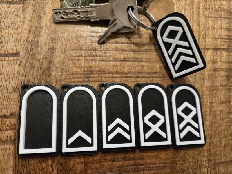Schlüsselanhänger Bundeswehr Dienstgradabzeichen von sgtprint