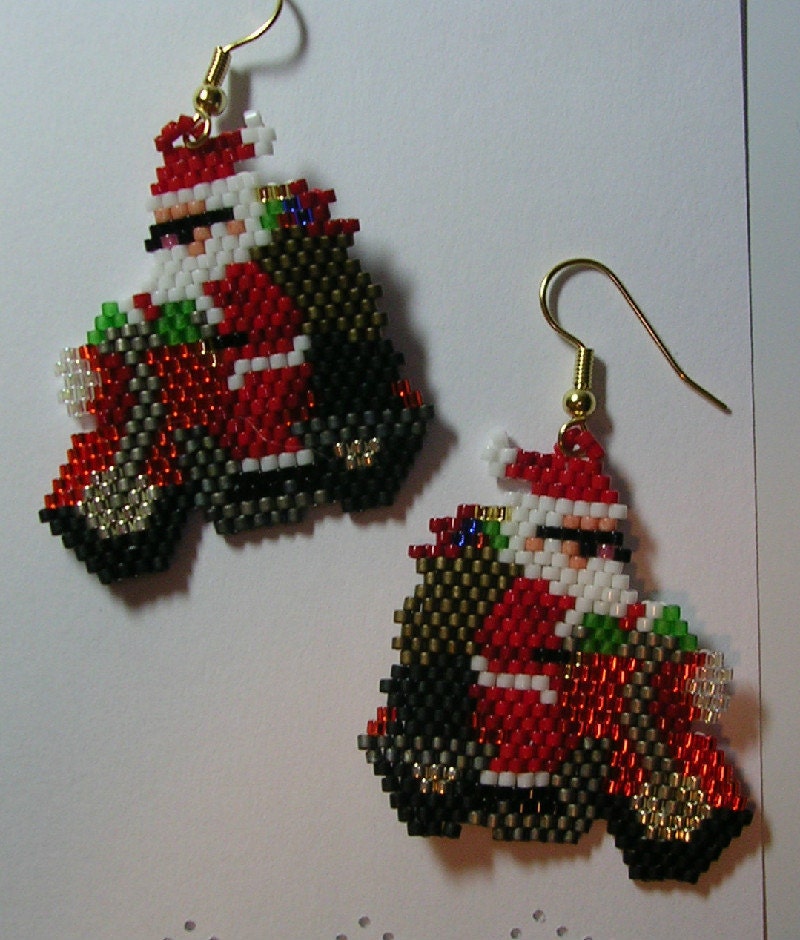 Biker Weihnachtsmann Ohrringe Biker Weihnachtsmann Ohrringe von shamlynn