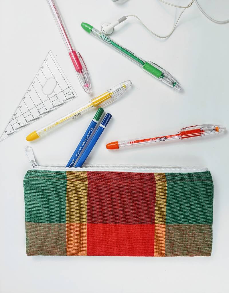 Handgemachte Mäppchen, Tasche, Gepolsterte Hand Webstuhl Handgewebte Federmäppchen, Zubehör Fall Machen von shanidesigns15