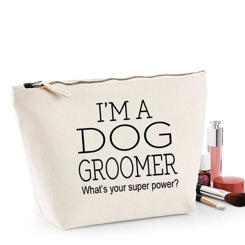 Dog Groomer Thank You Geschenk Damen Make Up Accessoire Tasche Muttertag von shaniztoons